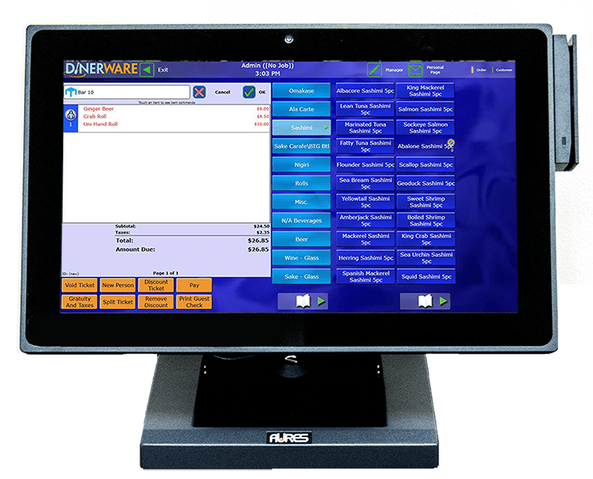 Evergreen's gift and loyalty solutions are easily integrated into a point of sale, as shown on a POS terminal screen.