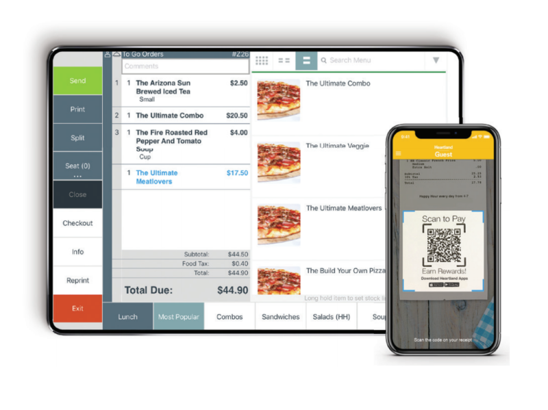 Heartland Restaurant Tableside Ordering Evergreen Point of Sale
